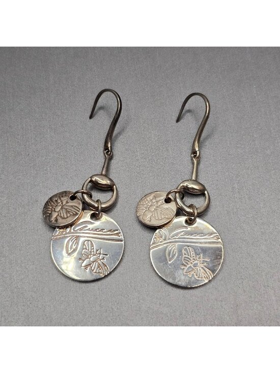 Gucci Jewelry - Gucci Metal Horsebit Bee Drop Earrings 2" Fashion Runway Collection